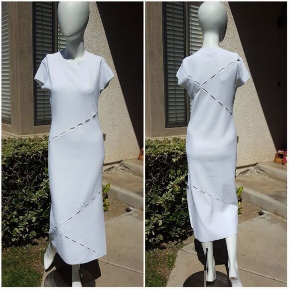 Rag & Bone Eden Slash Detail Midi Dress - Picture 2 of 8